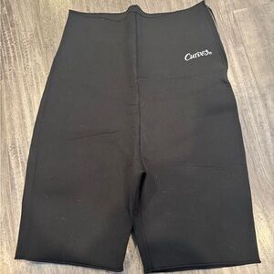 Curves Black Trimming Shorts